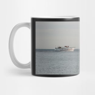 boat on the lake michigan Mug